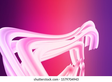 Light Purple, Pink vector layout with wry lines. Glitter abstract illustration with wry lines. Template for cell phone screens.