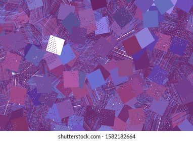 Light Purple, Pink vector layout with circles, lines, rectangles. Illustration with colorful circles, triangles, rectangles. Modern template for landing page.