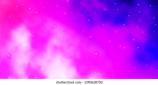 Light Purple, Pink vector layout with bright stars. Colorful illustration with abstract gradient stars. Pattern for wrapping gifts.