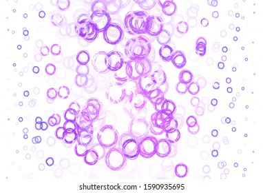 Light Purple, Pink vector layout with circle shapes. Beautiful colored illustration with blurred circles in nature style. Pattern for ads, leaflets.