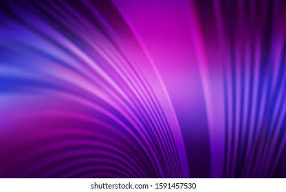 Light Purple, Pink vector layout with curved lines. Colorful abstract illustration with gradient lines. Abstract style for your business design.