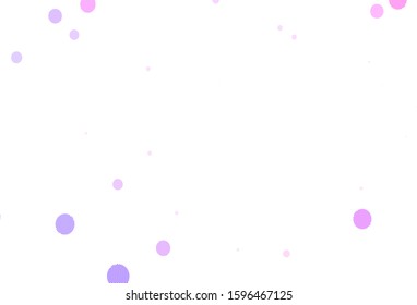 Light Purple, Pink vector layout with circle shapes. Glitter abstract illustration with blurred drops of rain. Design for your business advert.