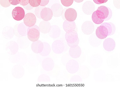 Light Purple, Pink vector layout with circle shapes. Illustration with set of shining colorful abstract circles. New template for your brand book.