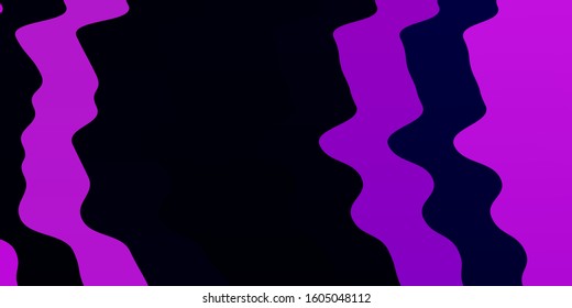 Light Purple, Pink vector layout with curves. Bright sample with colorful bent lines, shapes. Pattern for websites, landing pages.