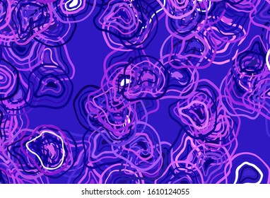 Light Purple, Pink vector layout with wry lines. Geometric illustration in abstract style with gradient.  Template for cell phone screens.