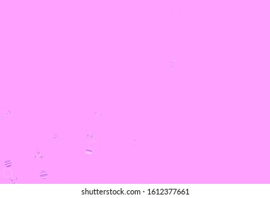 Light Purple, Pink vector layout with circles, lines. Illustration with set of colorful circles, triangles. Smart design for your adverts.