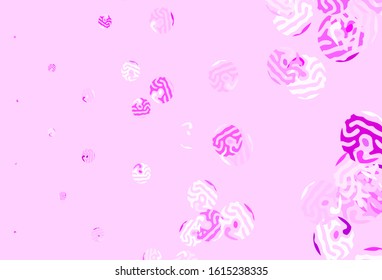 Light Purple, Pink vector layout with circle shapes. Illustration with set of shining colorful abstract circles. Design for poster, banner of websites.