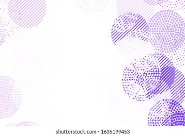 Light Purple, Pink vector layout with circle shapes. Blurred decorative design in abstract style with bubbles. Pattern for futuristic ad, booklets.