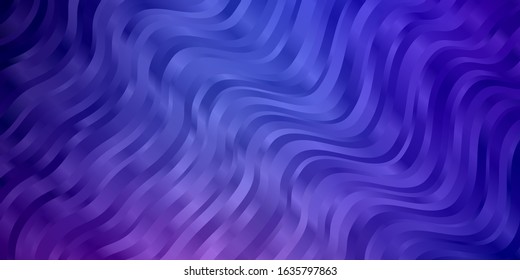 Light Purple, Pink vector layout with curves. Bright sample with colorful bent lines, shapes. Best design for your posters, banners.