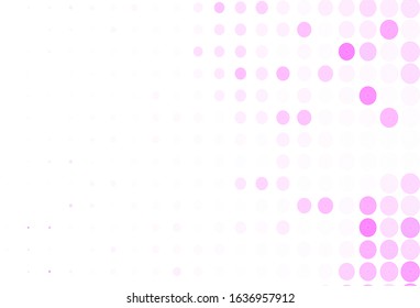 Light Purple, Pink vector layout with circle shapes. Beautiful colored illustration with blurred circles in nature style. Design for your business advert.