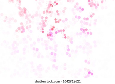 Diseño vectorial pálido y rosa con formas redondeadas. Burbujas borrosas sobre fondo abstracto con gradiente colorido. Patrón para sitios web hermosos.