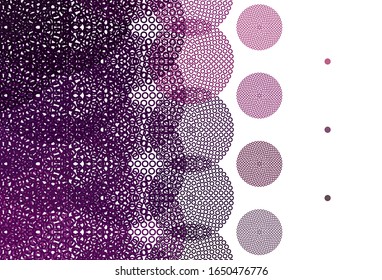 Light Purple, Pink vector layout with circle shapes. Glitter abstract illustration with blurred drops of rain. Pattern for textures of wallpapers.