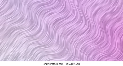 Light Purple, Pink vector layout with curves. Abstract illustration with gradient bows. Pattern for commercials, ads.