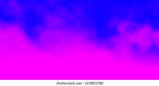Leichte violette, rosafarbene Vektorillustration mit Wolkenkratzer. Farbige Illustration mit abstrakten Farbverlauf-Wolken. Muster für Ihre Broschüren, Prospekte.