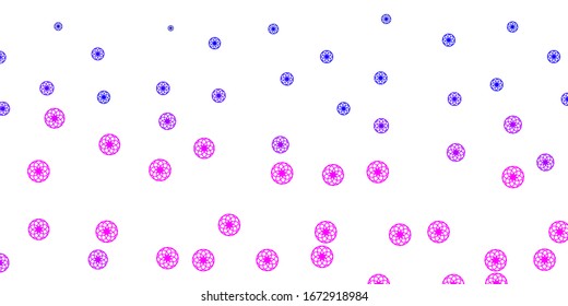 Light Purple, Pink vector layout with circle shapes. Illustration with set of shining colorful abstract spheres. New template for a brand book.