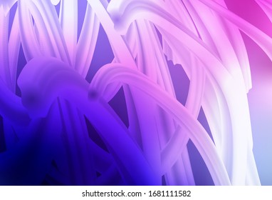 Diseño vectorial color púrpura claro y rosa con líneas raras. Ilustración abstracta circunfleja con gradiente. Un diseño completamente nuevo para su negocio.