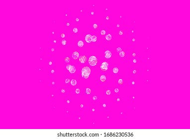 Light Purple, Pink vector layout with circle shapes. Blurred bubbles on abstract background with colorful gradient. Pattern for beautiful websites.