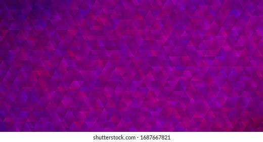 Leicht violette, rosafarbene Vektorillustration mit Linien, Dreiecken. Farbige Illustration mit Dreiecken im einfachen Stil. Muster für Werbespots.