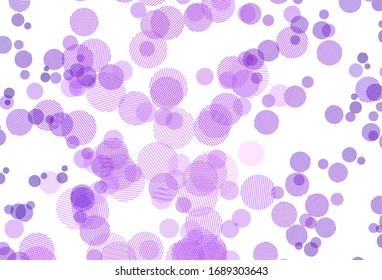 Light Purple, Pink vector layout with circle shapes. Modern abstract illustration with colorful water drops. Pattern for futuristic ad, booklets.