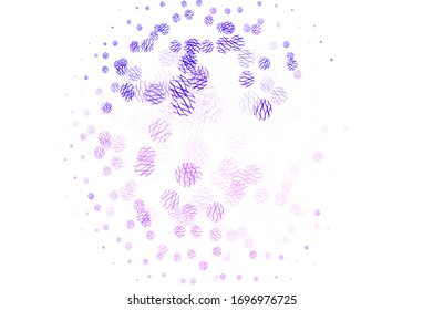 Light Purple, Pink vector layout with circle shapes. Illustration with colorful circles, lines in abstract style. Pattern for futuristic ad, booklets.