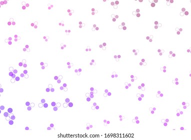 Light Purple, Pink vector layout with circle shapes. Illustration with set of shining colorful abstract circles. Design for poster, banner of websites.