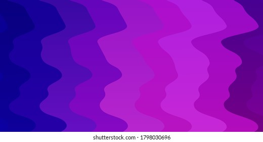 Light Purple, Pink vector layout with wry lines. Abstract gradient illustration with wry lines. Best design for your ad, poster, banner.