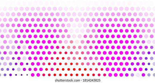 Light purple, pink vector layout with circle shapes. Modern abstract illustration with colorful circle shapes. Pattern for wallpapers, curtains.