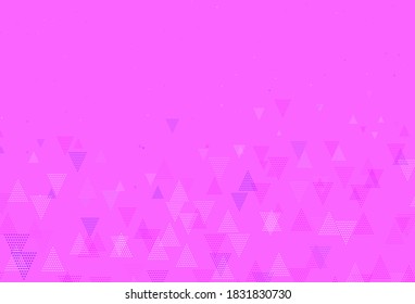 Púrpura claro, Diseño vector rosado con círculos, líneas. Círculos, líneas sobre fondo abstracto con gradiente colorido. Plantilla para fondos de pantalla.