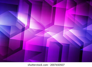 Light Purple, Pink vector layout with hexagonal shapes. Blur background with colorful hexagons. Pattern for texture of wallpapers.