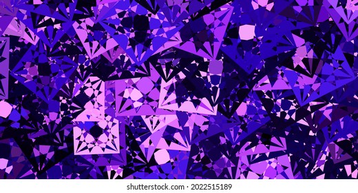 Púrpura claro, diseño de vector rosa con formas triangulares. Ilustración abstracta inteligente con formas triangulares de estilo moderno. Iniciar diseño para el insperarión.