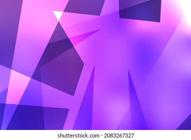 Light Purple, Pink vector layout with lines, triangles. Decorative design in abstract style with triangles. Pattern for booklets, leaflets