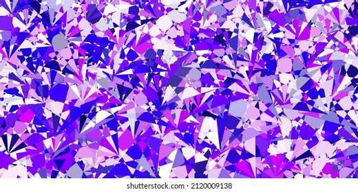 Púrpura claro, diseño de vector rosa con formas triangulares. Diseño sencillo de estilo abstracto con triángulos, líneas. Iniciar diseño para el insperarión.