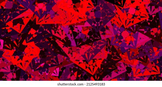 Light Purple, Pink vector layout with triangle forms. Web material illustration with colorful abstract triangles. An easy addition to your commertials.