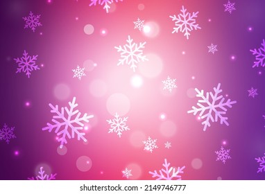 Light Purple, Pink vector layout in New Year style. Modern abstract Christmas mood shapes. Best design for a college poster, banner.