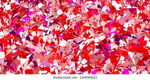 Light Purple, Pink vector layout with triangle forms. Outstanding abstract illustration with range of colorful triangles. Design for your wallpapers.