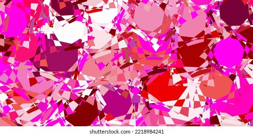 Light Purple, Pink vector layout with triangle forms. Smart abstract illustration with triangle forms in modern style. Pattern for wallpapers.