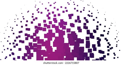 Púrpura claro, Diseño vector rosado con líneas, rectángulos. Ilustración de gradiente abstracto con rectángulos coloridos. Patrón de folletos y folletos sobre actividades empresariales