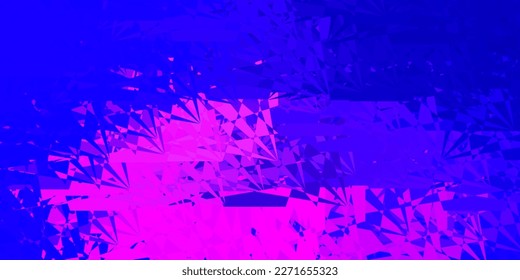 Light Purple, Pink vector layout with triangle forms. Illustration with abstract colorful triangle shapes. Pattern for wallpapers.