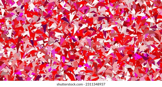 Light purple, pink vector layout with triangle forms. Web material illustration with colorful abstract triangles. Pattern for promotions.