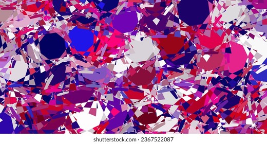 Hellviolett, rosafarbene Vektorgrafik mit Dreiecksformen. Hervorragende abstrakte Illustration mit einer Reihe von bunten Dreiecken. Muster für Bildschirmhintergründe.