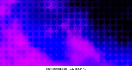 Light Purple, Pink vector layout with circle shapes. Illustration with set of shining colorful abstract spheres. Design for your commercials.