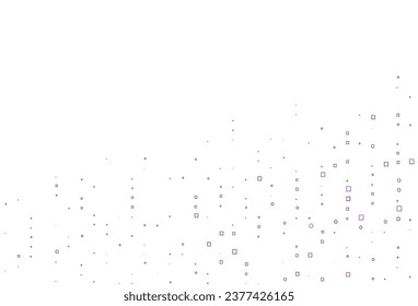 Hellviolett, rosafarbene Vektorgrafik mit Rechtecken, Quadraten. Rechtecke auf abstraktem Hintergrund mit buntem Farbverlauf. Muster für Bushs, Broschüren.