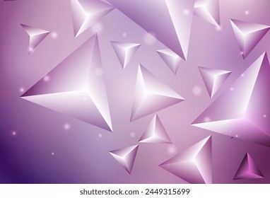 Light Purple, Pink vector layout with lines, triangles. Decorative design in abstract style with triangles. Background for a cell phone.
