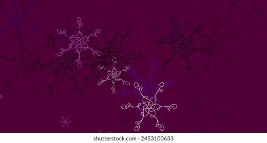 Light Purple, Pink vector layout with curves. Colorful illustration in circular style with lines. Best design for your ad, poster, banner.