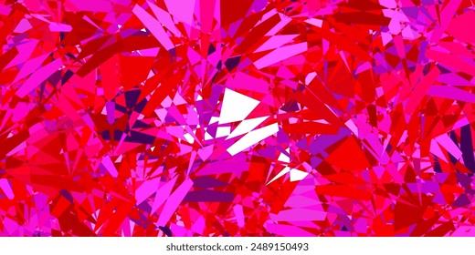 Light Purple, Pink vector layout with triangle forms. Magnificent abstract illustration with triangular shapes , forms. Pattern for wallpapers.