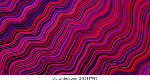 Light Purple, Pink vector layout with wry lines. Colorful geometric sample with gradient lines.  A completely new design for your business.