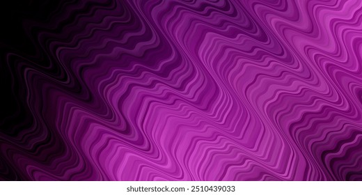 Light Purple, Pink vector layout with wry lines. Colorful illustration with curved lines. Pattern for booklets, leaflets.