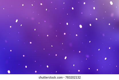 Light Purple, Pink vector layout with bright snowflakes. Shining colored illustration with snow in christmas style. New year design for your business advert.