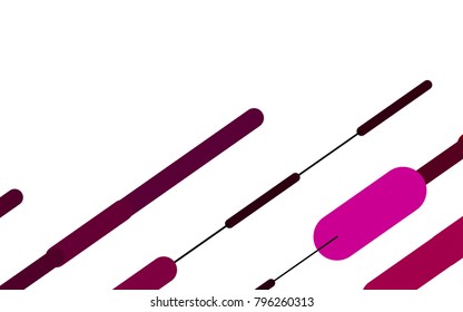 Light Purple, Pink vector layout with flat lines. Shining colored illustration with rounded stripes. The template can be used as a background.