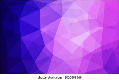 Light Purple, Pink vector Low poly crystal background. Polygon design pattern. Low poly illustration, low polygon background.